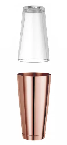 Boston shaker, BarUp, 0,8L, Rézvörös, ⌀90mm