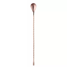 Keverőkanál csavart, BarUp, Rézvörös, 385x35mm