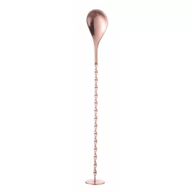 Keverőkanál zúzófejjel, BarUp, Rézvörös, 280x35mm