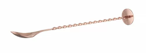 Keverőkanál zúzófejjel, BarUp, Rézvörös, 280x35mm