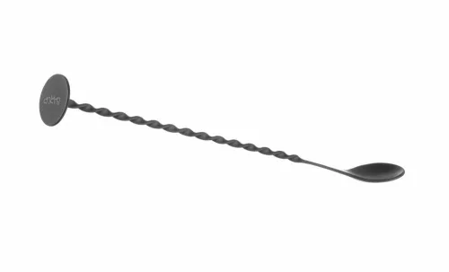 Keverőkanál zúzófejjel, BarUp, Fekete, 280x35mm