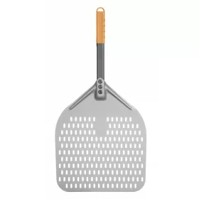 HENDI Rövid nyéllel perforált pizza lapát, négyzet alakú 350x710mm (618080)