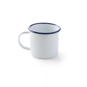   HENDI Zománcozott Bögre - 0,36L, Ø90 mm - Fehér/Kék (621295)