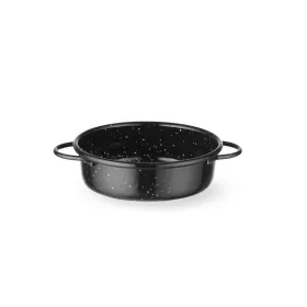   Casserole edény, zománcozott, HENDI, Fekete, ⌀120x(H)40mm