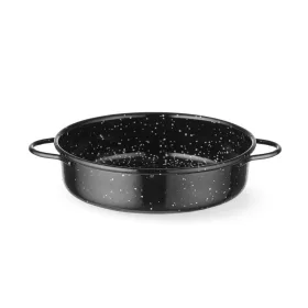   Casserole edény, zománcozott, HENDI, Fekete, ⌀160x(H)45mm