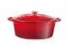 Zománcozott öntöttvas fazék, HENDI, 6,88L, Piros, 405x255x(H)134mm