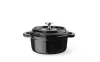 Zománcozott öntöttvas fazék, HENDI, 0,27L, Fekete, 130x100x(H)48mm