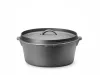 Öntöttvas edény, HENDI, 7,2L, Fekete, ⌀310x(H)155mm