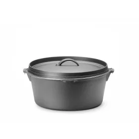 Öntöttvas edény, HENDI, 7,2L, Fekete, ⌀310x(H)155mm