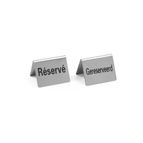   HENDI Foglalt Tábla - 4 db, 50x35x40 mm - Gereserveerd / Réservé (663691)