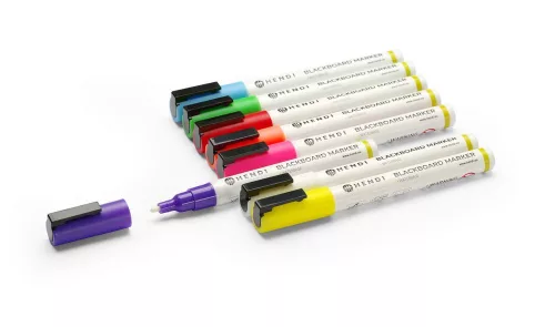 HENDI Tábla filctoll készlet - 3 mm, 8 db-os - Krétatáblához (664278)
