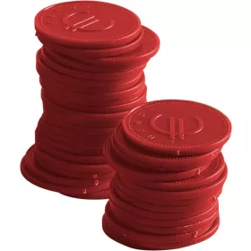 Zsetonok - 100 db, BarUp, Piros, 100 db., ⌀25mm