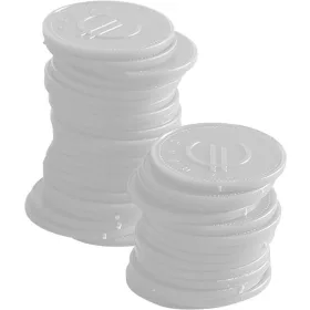 Zsetonok - 100 db, BarUp, Fehér, 100 db., ⌀25mm