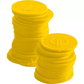 Zsetonok - 100 db, BarUp, Citromsárga, 100 db., ⌀25mm