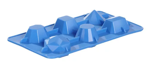 Jégkocka forma drágakő, BarUp, Kék, 2 db., 190x105x(H)30mm