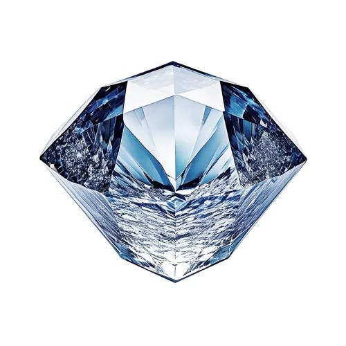 Jégkocka forma drágakő, BarUp, Kék, 2 db., 190x105x(H)30mm