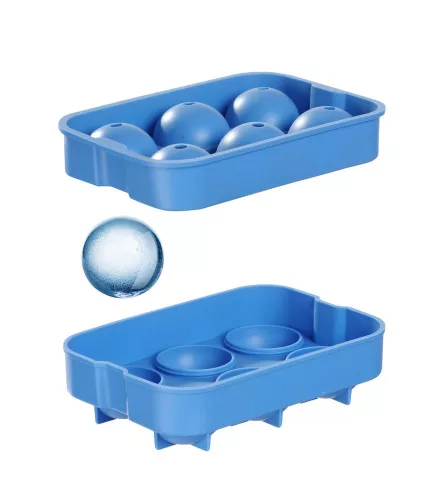 Jégkocka forma whiskey golyó, BarUp, Kék, 180x125x(H)50mm