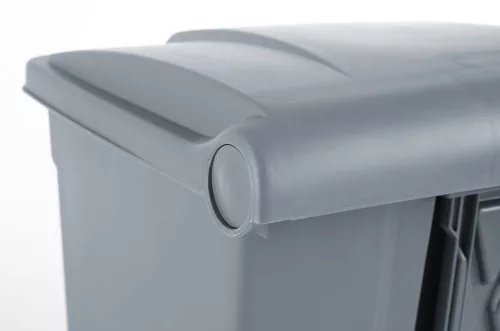 AmerBox Pedálos hulladékgyűjtő tartály - 68L, Világos szürke (691151)