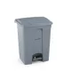AmerBox Pedálos hulladékgyűjtő tartály - 87L, Világosszürke (691168)