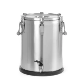   HENDI Szigetelt hordozható ételtárolóedény – csappal, , Profi Line, 25L, ⌀330x(H)430mm