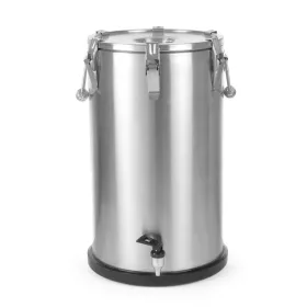   HENDI Szigetelt hordozható ételtárolóedény – csappal, , Profi Line, 35L, ⌀330x(H)570mm
