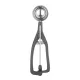 Fagylaltadagoló kanál balkezeseknek, Stöckel, 1/36, Fekete, ⌀46x(H)mm