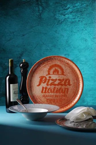 HENDI Pizzatányér Recipe Collection - Téglavörös, ø330mm (778944)