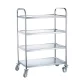 HENDI 4 polcos szervízkocsi - 905x585x1245mm - Rozsdamentes acél (810118)