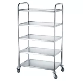 HENDI 5 polcos szervízkocsi - 905x585x1545 mm - Rozsdamentes acél (810125)
