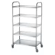 HENDI 5 polcos szervízkocsi - 905x585x1545 mm - Rozsdamentes acél (810125)