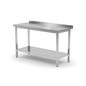 HENDI Fali asztal polccal - 1000x600x850 mm, csavarozott - Profi Line (811467)