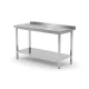 HENDI Fali asztal polccal - 1000x600x850 mm, csavarozott - Profi Line (811467)