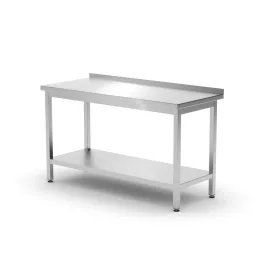 Hendi Fali munkaasztal polccal - 1400x600x850 mm - Profi Line (811481)
