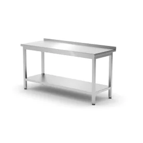 HENDI Fali asztal polccal - 1600x600x850 mm - Profi Termékcsalád (811498)