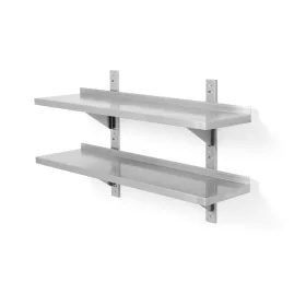 HENDI Dupla állítható fali polc - 1000x300x600 mm - 2 konzollal (811726)