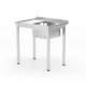 Hendi Profi Line Mosogatóasztal polccal - 800x600x850 mm, Jobb oldali medence (811863)