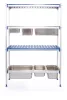 HENDI Alumínium tároló állvány - 1120x355x1685mm - GN edényekhez (812266)