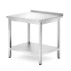 HENDI Fali asztal polccal - 800x700x850 mm, csavarozott - Profi Termékcsalád (812716)