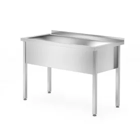 HENDI Profi Line Hegesztett Mosogató Asztal - 1000x700x850 mm, egymedencés (812860)