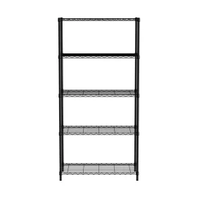 HENDI Tárolóállvány 5 polccal - 910x455x1830mm, Fekete (812990)