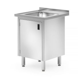 HENDI Hegesztett mosogatóasztal szekrénnyel - 600x600x850 mm - Profi Line (813522)