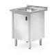 HENDI Hegesztett mosogatóasztal szekrénnyel - 600x600x850 mm - Profi Line (813522)