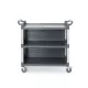 AmerBox 3 polcos polipropilén szervizkocsi - 1010x500x960mm, 150 kg teherbírás - Oldalpaneles (816271)