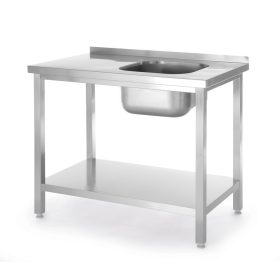 HENDI Rozsdamentes mosogatóasztal polccal - 800x600x850 mm - Kitchen Line (816998)