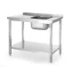 HENDI Rozsdamentes mosogatóasztal polccal - 800x600x850 mm - Kitchen Line (816998)