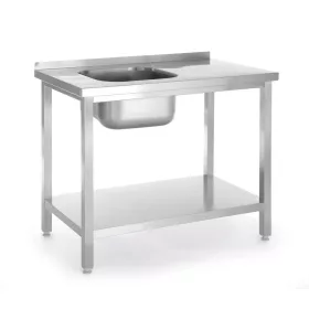 HENDI Mosogató Asztal Polccal - 800x600x850mm - Kitchen Line (817001)