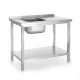 HENDI Mosogató Asztal Polccal - 800x600x850mm - Kitchen Line (817001)