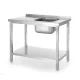 HENDI Mosogatóasztal polccal - 1000x600x850mm, Csavarozott - Kitchen Line (817025)