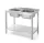 HENDI Dupla medencés mosogatóasztal polccal - 1000x600x850mm - Kitchen Line (817032)