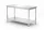 HENDI Budget Line Munkaasztal Polccal - 1200x600x850 mm - Csavaros szerkezet (817179)